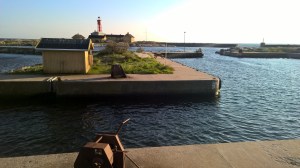 The 2 entrances to the basin