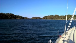 Looking out towards the entrance at Gronskarfladen